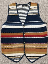 Cárdigan Suéter Chaleco Estructura Azteca Occidental Vintage Multicolor Para Hombre Grande