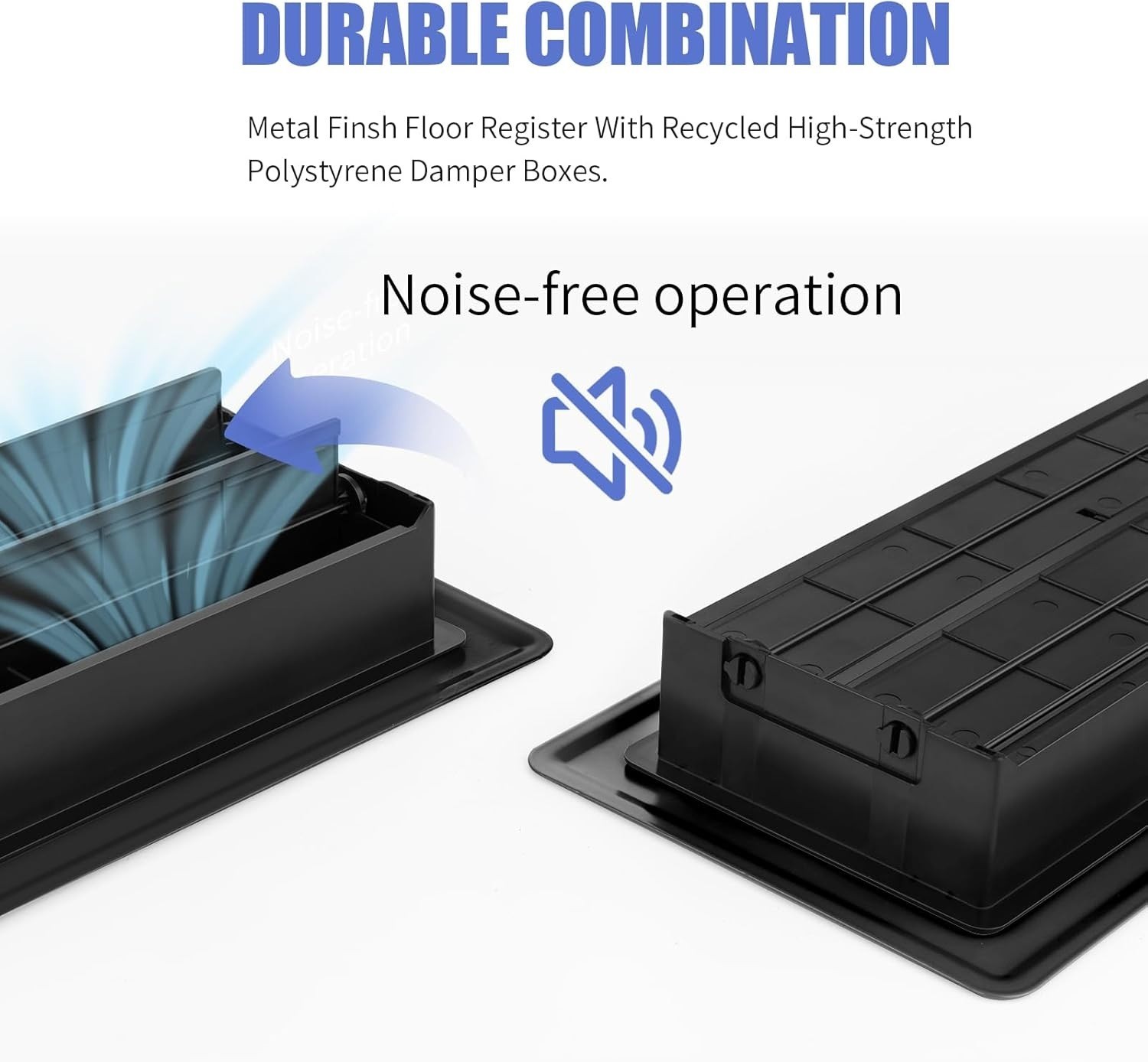 (6) 4X10, Floor Vent Register Covers for Home Floor, Sidewall, Heavy Duty Steel