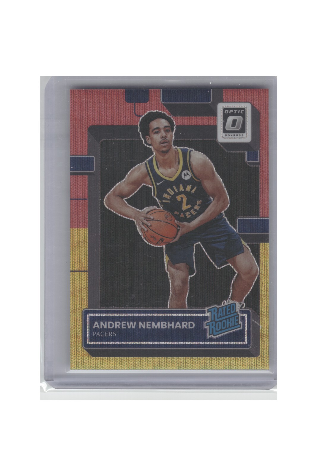 2022-23 Donruss Optic #230 Andrew Nembhard Red & Gold Wave #/99 B4R1C14