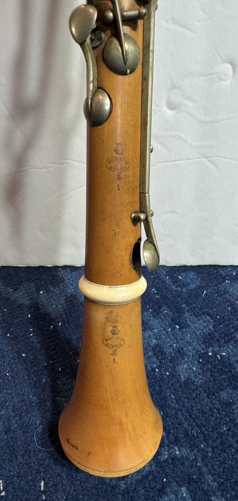 Antique 1878-1882 MARTIN Freres A PARIS Boxwood Clarinet A 13 Key For Parts Only
