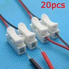 20pcs 2-Pin Electrical Cable Connectors CH2 Quick Splice Lock Terminals