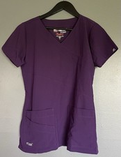 Greys Anatomy WOMENS Purple Scrub Top SZ Small