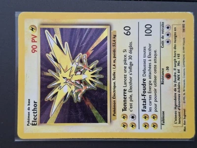 Carte Pokémon Electhor 16/102 Holo Set De Base Wizards Français Occasion - Photo 1/3
