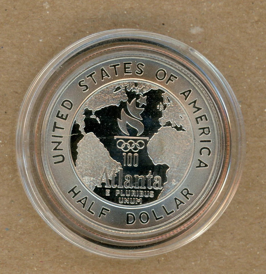 1995 Olympic Basketball Half Dollar US Mint Proof 50C Commemorative - Image 2 of 2