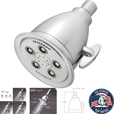 #ad #ad Luxury Adjustable High Pressure 2.5 GPM Shower Head in Brushed Chrome Finish $78.82