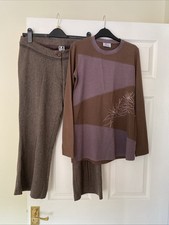 Maternity Outfit. Ripe Long Sleeve Top & Noppies Trouser. Brown. Fit Size 10.