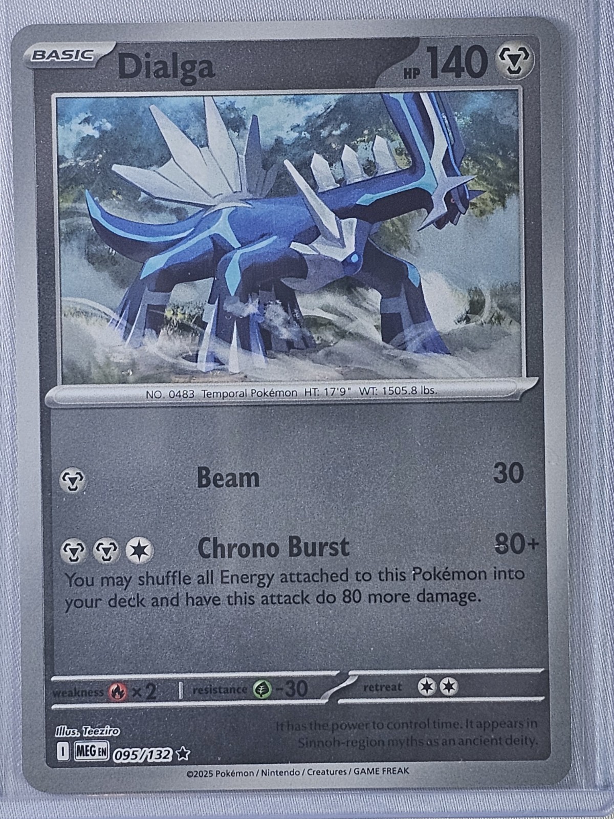 Dialga 95/132 - Mega Evolution - Reverse Holo - NM - Quick Ship