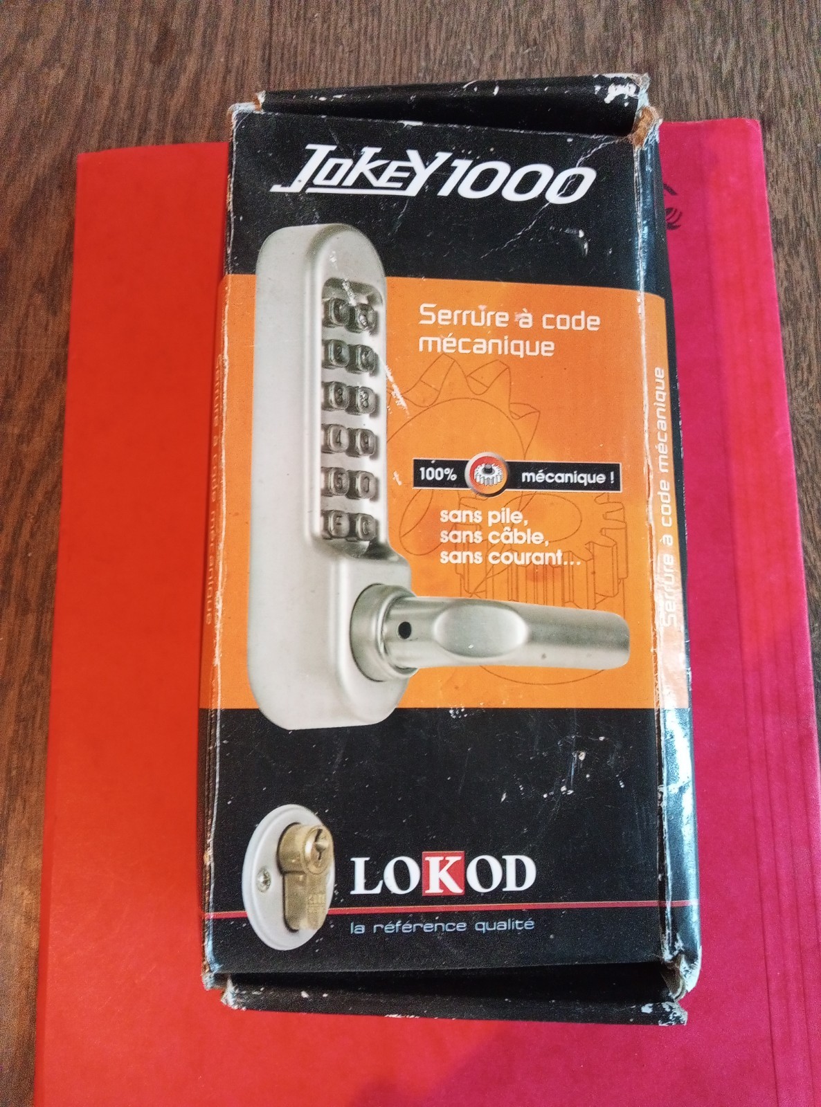 Serrure mécanique LOKOD JOKEY 1000 à code secret pour porte en bois