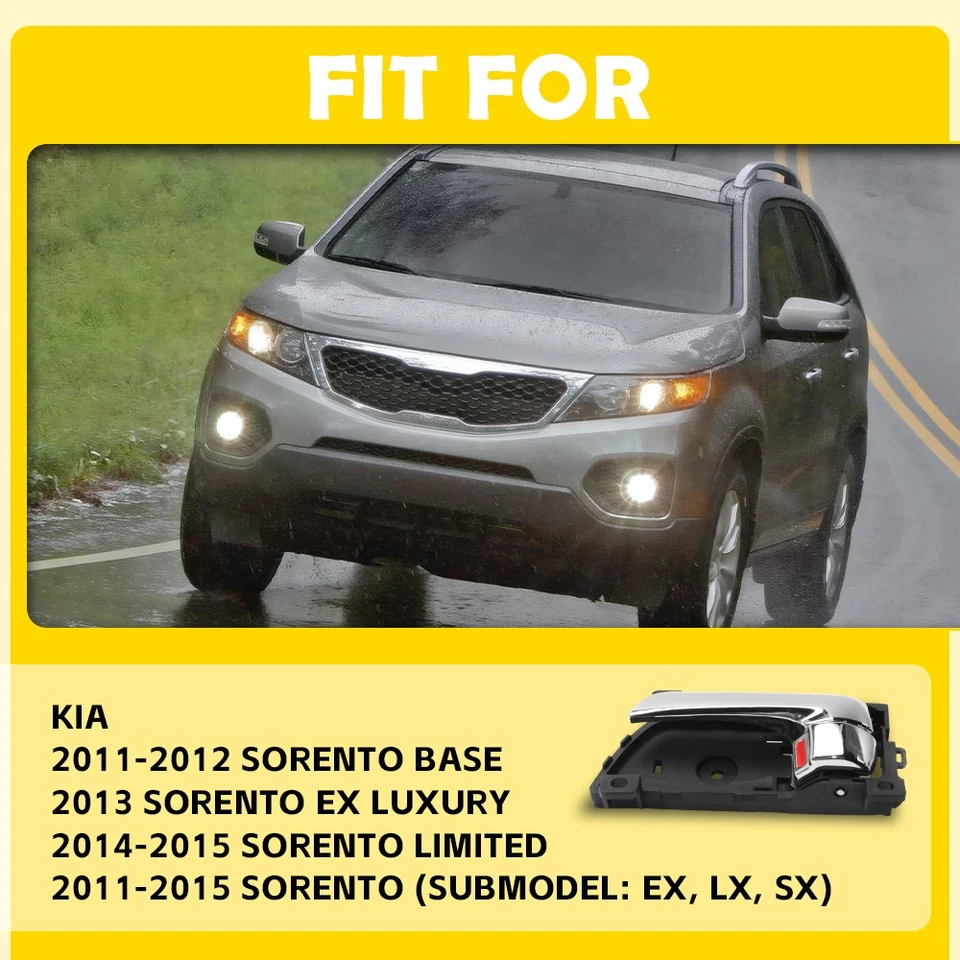 For 2011-2015 Kia Sorento EX LX SX Luxury Limited Interior Inside Door Handle EH - Image 4 of 4