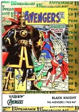 2022 FLEER ULTRA AVENGERS 1st APPEARANCE #FA-4 BLACK KNIGHT GREEN FOIL NM-MT