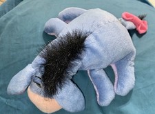 EEYORE MATTEL ARCOTOYS BEAN BAG PLUSH DISNEY BLUE/PURPLE DETACHABLE TAIL Vintage