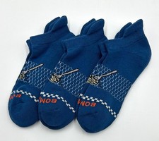 3 Pairs BOMBAS Men's Cushion Ankle Socks Everyday Size Med 6-9 Dark blue