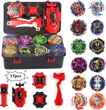 Spinning Top Set with Storage Case 12 Pcs for Battling Game Gift 4 Launchers,