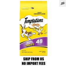 Temptations Classic Tasty Chicken Flavor Crunchy and Soft Treats for Cats, 48 oz