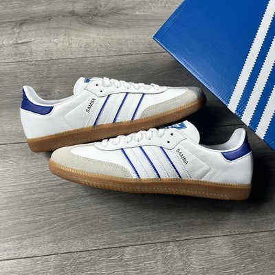 Adidas Samba ''Cloud White / Lucid Blue / Gum'' - Größe UK 11 / EU 46