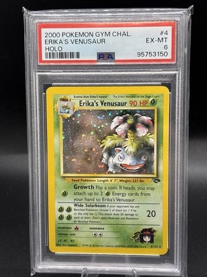 Pokémon Erika's Venusaur Holo Rare Gym Challenge 4/132 2000 PSA 6