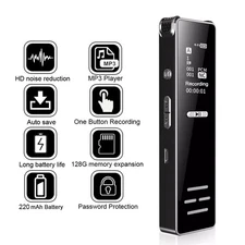 Audio Recorder Digital Voice Activated Mini Sound Dictaphone MP3 Player New