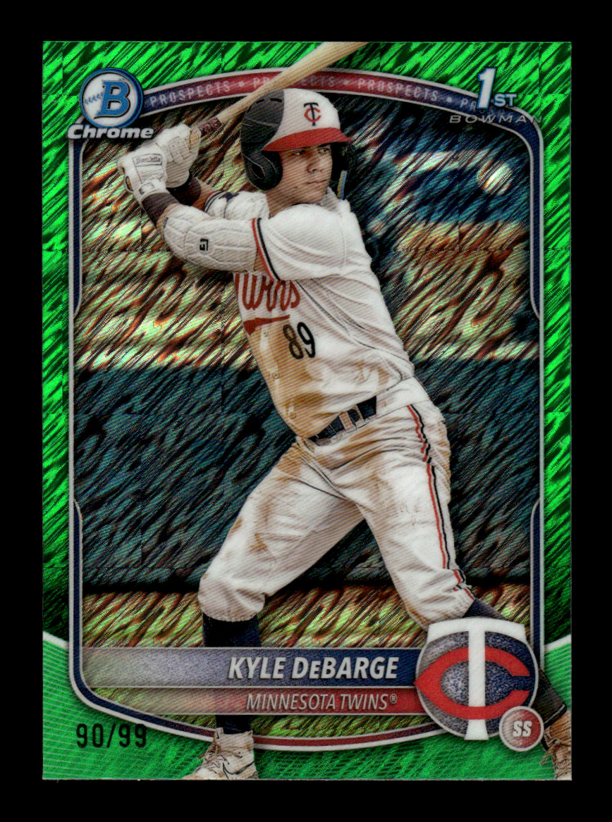 2025 Bowman Kyle DeBarge #BCP-139 1st Bowman Chrome Prospects Green Shimmer /99
