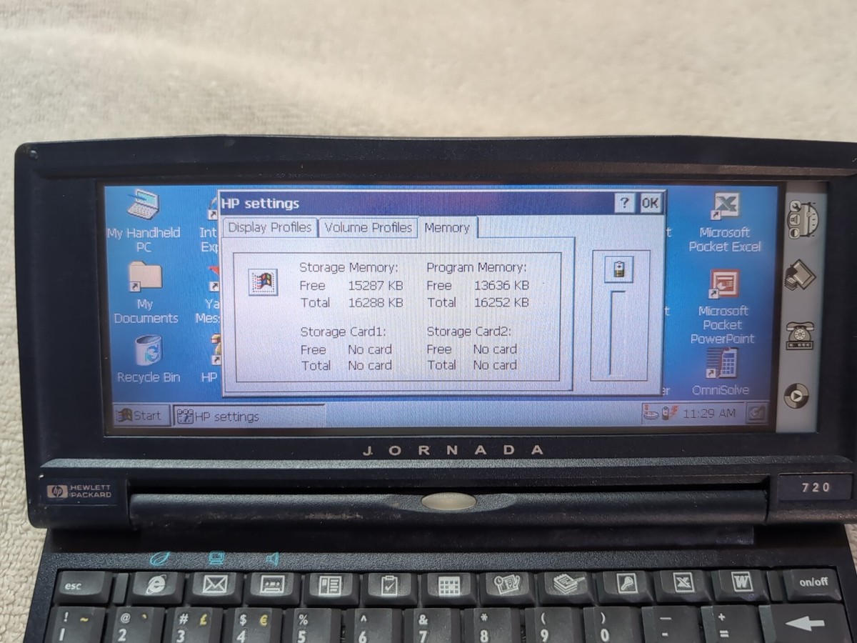 TESTED HP Jornada 720 Handheld PDA PC Windows CE 32MB RAM Micro