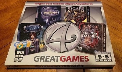 Four Great Games - Gogii's Best Hidden Object Adventure PC Windows & MAC GamesCD