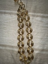 Image of Anne Klein Vintage Rope Oval Link Necklace Chocker 