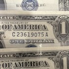 1957 $1 Silver Certificate Lot of 5 Consecutive Serials Uncertified — photo 3