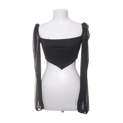 NLY One, Crop Top, Größe: XS, Mesh Mix Triangle Top, Schwarz #BrP