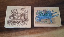 Gardening Theme Mounted Rubber Stamps Set Of 2