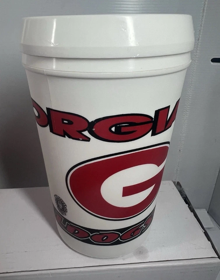 Vintage Georgia Bulldogs Large Insulated Mug Cup 22oz. USED - Image 2 of 4
