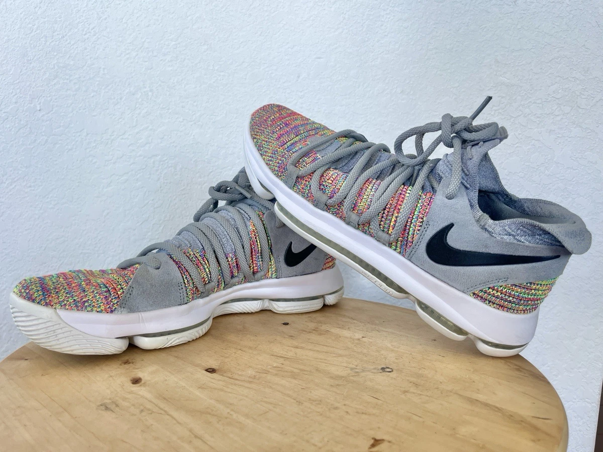 Mens Nike KD 10 Multi-Color 2017 Basketball Shoes 897815-900 Lace Up Size 13 Zoom KD 10 PE  main image 4