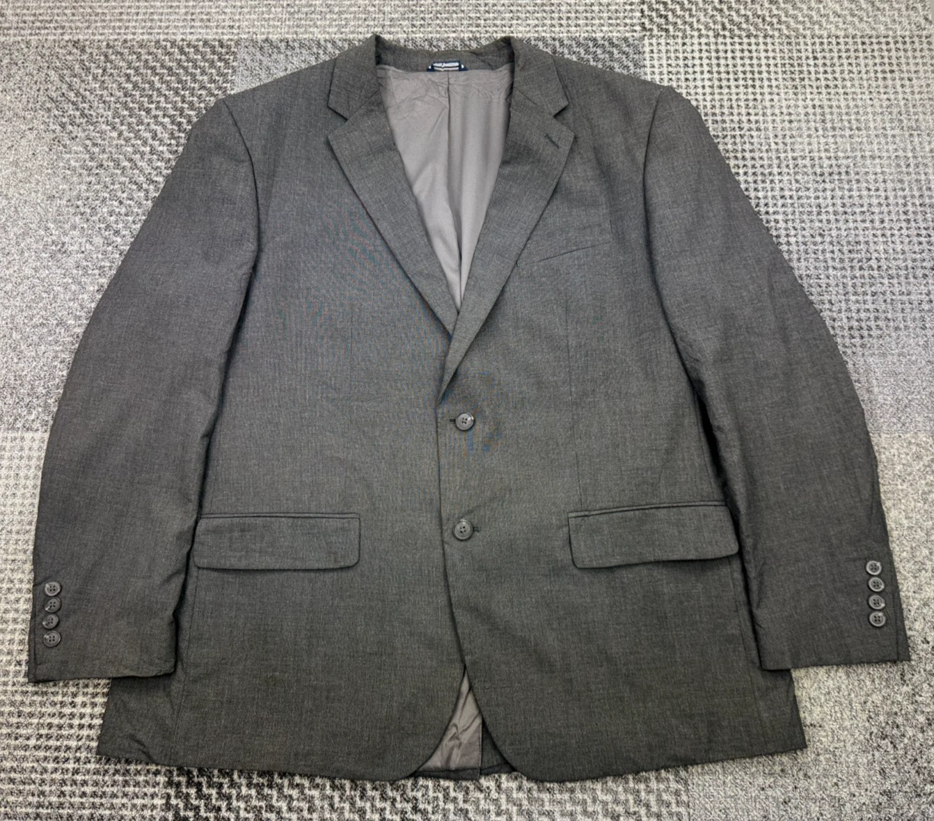Saddlebred Blazer 48R Grey Motion Stretch Comfort Fit Modern Jacket