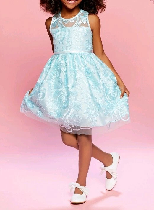 Vestido Jayne Copeland Niña Bordado Ajuste y Acampanado Fantasioso-Talla-6 o 6X Foto 3 de 4