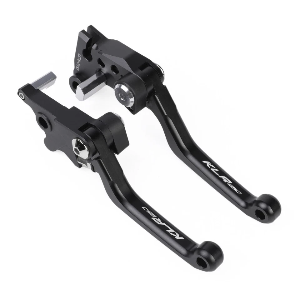 Palancas de freno/embrague CNC KLR negras pivote manual para Kawasaki KLR 650 2008-2024 Foto 4 de 4