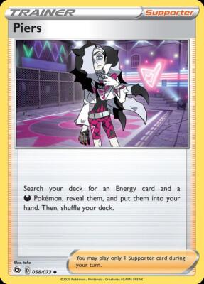 Pokemon Piers (58/80) Champion's Path NM