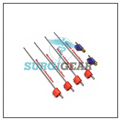 MicroAire Pal Type Fitting Liposuction Cannulas 4.0mmX25cm Set of 6 Pcs Reusable