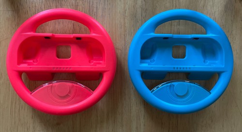 2x Rennlenkräder für Nintendo Switch Joy-Con Controller - Rot und Blau - Bild 1 von 4