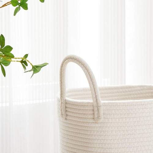 Versatile Tall Woven Storage Basket - 72L Portable Hamper for Toys & Clothes - Picture 5 of 10