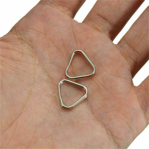 20/50pcs Metal Triangle Rings Split Camera Strap Hook Replacement Parts - Picture 9 of 10