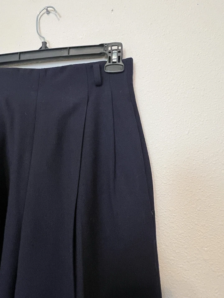 Pantalón Valerie Steven’s 100% Lana Azul Marino Cremallera Trasera. Talla 4 Foto 3 de 4