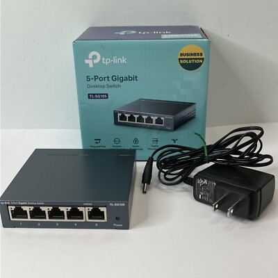 TP-Link TL-SG105 5-Port 10/100/1000Mbps Gigabit Ethernet Desktop Network Switch