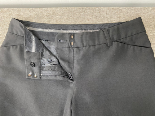 St. John's Bay Chino Pants Women's 10 Mid Rise Stretch Black Casual - Picture 4 of 17