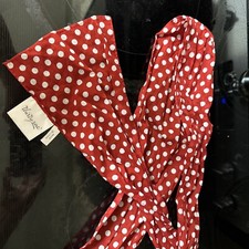 Thirty One Varsity Scarf Polka Dot Red