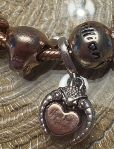8 Authentic Pandora Retired Gold-Plated Charms - Picture 11 of 12