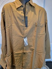 Chemise Habillée Homme Donna Karan Signature - Coton Jaune, Taille 15/34-35, Occasion Très Bon état