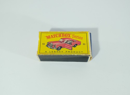 Vintage Boxed Matchbox Lesney Mercedes Benz Coupe No 53 Grey Wheels Model Car H7 - Picture 10 of 10