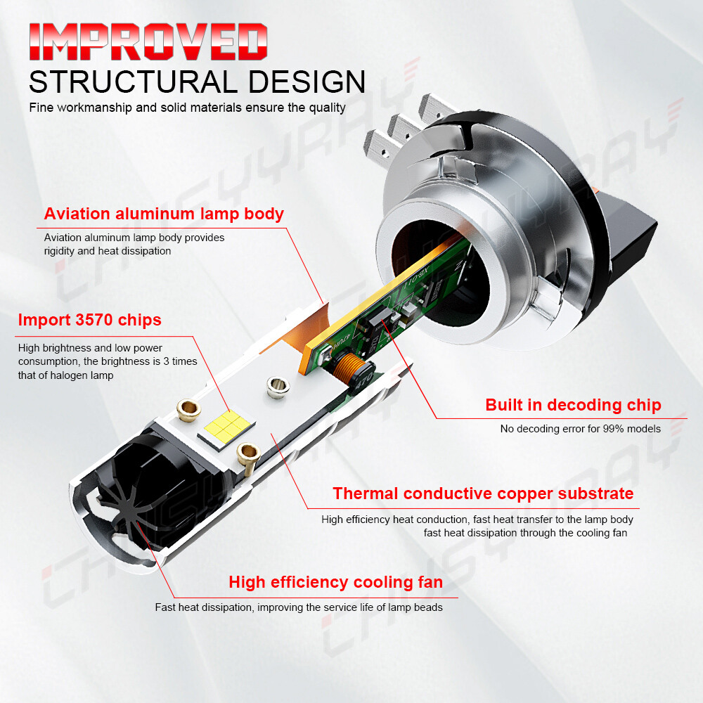 FOR Alfa Romeo Stelvio 2019 4x Headlight  H15 High Beam H7 LOW Beam white 