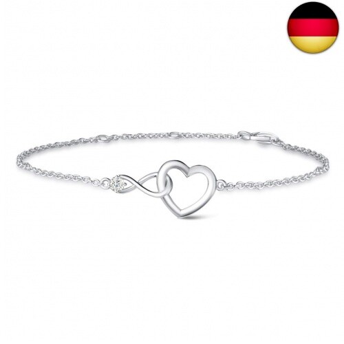 Infinity Armband Aus 925 Sterling Silber – Mit Zirkonia, Symbol Für Ewige Liebe, Geschenk Für Frauen