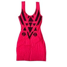 Charlotte Russe Pink Geometric Bodycon Clubbing Dress Women’s XS