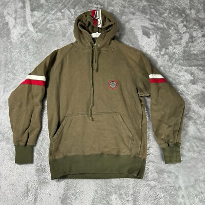 Troy Lee Designs Hoodie M Khaki Stripe Flag ''Out to Win'' Patch Sweatshirt Racing