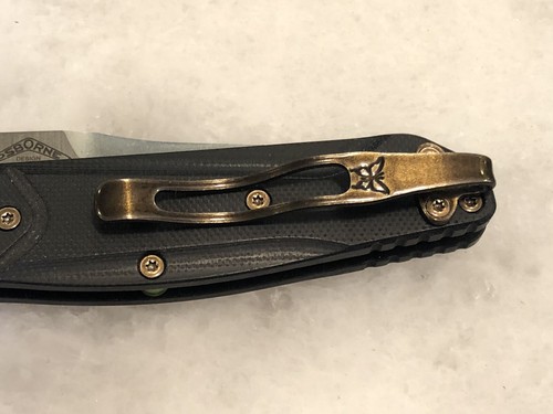 Juego de tornillos y clip de bolsillo profundo de titanio dorado para banco Osborne 940-1 940-2 - Imagen 8 de 10